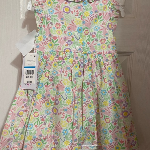 NWT Bonnie Baby Smocked Easter Dress & Diaper Cover - Picture 7 of 9